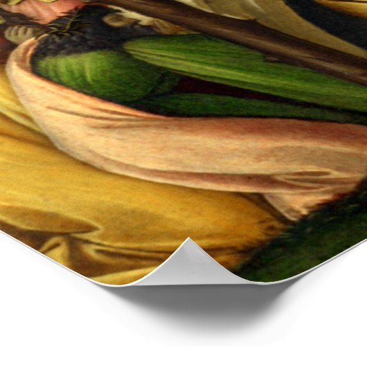 Die mystische Krippe - Botticelli Poster (Ecke)