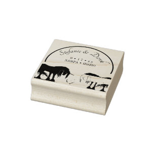 Die mystischen Unikorne (schwarzer Swirl) Gummistempel