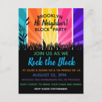 Die Nachbarschaft bildet den Block Party Einladung