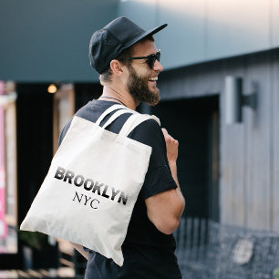 Die Nachbarschaften Schwarz und Grau Brooklyn New  Tragetasche
