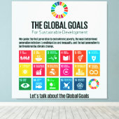 Die Nachhaltigen Entwicklungsziele 17 UN-SDGs 2030 Leinwanddruck (Insitu (Holzboden))