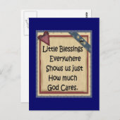 Die Nachkarte des Christentums Kleine Segnungen Postkarte (Vorne/Hinten)