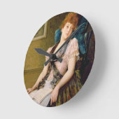 Die Nachmittags-Erholung Runde Wanduhr (Winkel)