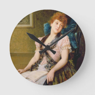 Die Nachmittags-Erholung Runde Wanduhr