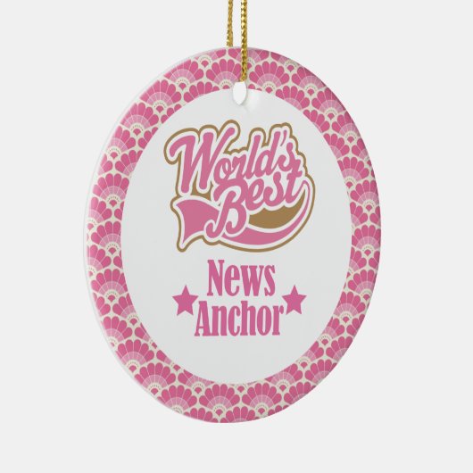 Die Nachrichten-Anker-Geschenk-Verzierung der Welt Keramikornament (Rechts)