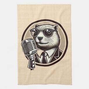 Die Nachrichten von Marmotte - Punxsutawney Phil Geschirrtuch