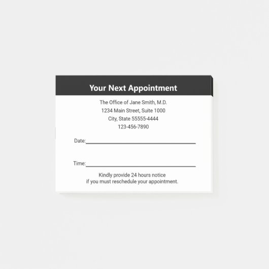 Die nächste Erinnerung des Arztes Post-it Klebezettel (Vorderseite)