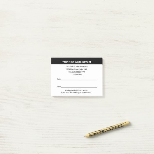 Die nächste Erinnerung des Arztes Post-it Klebezettel (Auf Schreibtisch)