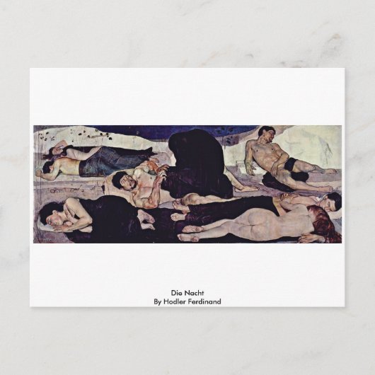 Die Nacht by Hodler Ferdinand Postkarte (Vorderseite)
