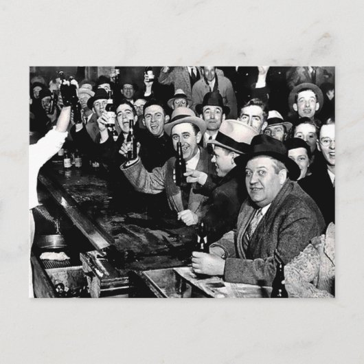 Die Nacht Das Verbot endete Postkarte (Vorderseite)