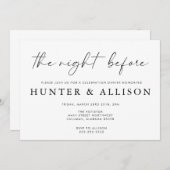 Die Nacht davor | Einladung (Vorne/Hinten)