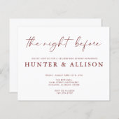 Die Nacht davor | Einladung (Vorne/Hinten)