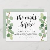 Die Nacht davor, Grün, Probe Abendessen Einladung (Vorne/Hinten)