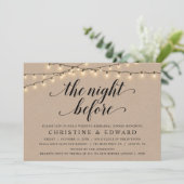 Die Nacht davor, Hochzeit Probe, braune Kraft Einladung (Stehend Vorderseite)