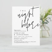 Die Nacht davor, Hochzeit Probe Dinner Einladung (Stehend Vorderseite)