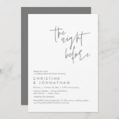 Die Nacht davor, Hochzeit Probe Dinner Einladung (Vorne/Hinten)