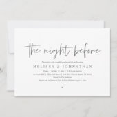 Die Nacht davor, Hochzeit Probe Dinner Einladung (Vorderseite)