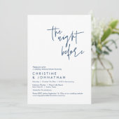 Die Nacht davor, Hochzeit Probe Dinner Einladung (Stehend Vorderseite)