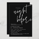 Die Nacht davor, Hochzeit Probe Dinner Einladung (Vorne/Hinten)