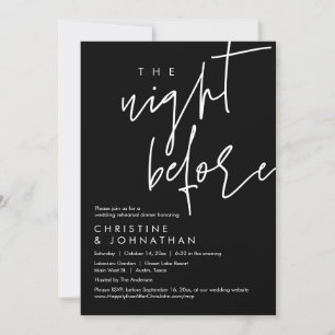 Die Nacht davor, Hochzeit Probe Dinner Einladung