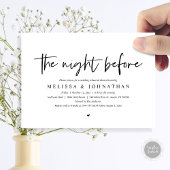 Die Nacht davor, Hochzeit Probe Dinner Einladung