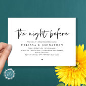 Die Nacht davor, Hochzeit Probe Dinner Einladung