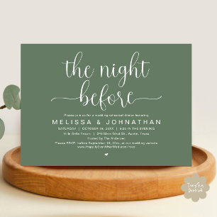 Die Nacht davor, Hochzeit Probe Dinner Einladung
