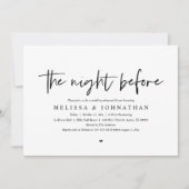 Die Nacht davor, Hochzeit Probe Dinner Einladung (Vorderseite)