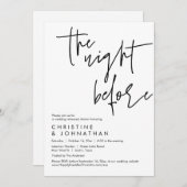 Die Nacht davor, Hochzeit Probe Dinner Einladung (Vorne/Hinten)