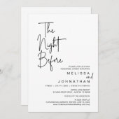 Die Nacht davor, Hochzeit Probe Dinner Einladung (Vorne/Hinten)