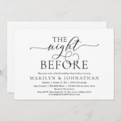 Die Nacht davor, Hochzeit Probe Dinner Einladung (Vorne/Hinten)