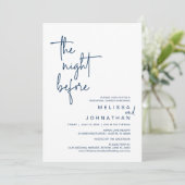 Die Nacht davor, Hochzeit Probe Dinner Einladung (Stehend Vorderseite)