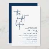 Die Nacht davor, Hochzeit Probe Dinner Einladung (Vorne/Hinten)