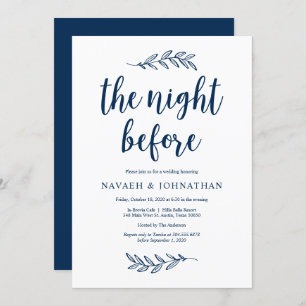 Die Nacht davor, Navy Blue, Wed Probe Dinner Einladung
