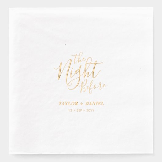 Die Nacht davor | Polterabend Servietten Mit Folie (Vorderseite)
