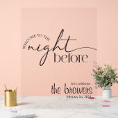 Die Nacht davor, Probe Dinner, Hochzeit Acrylschild (Hochzeit)