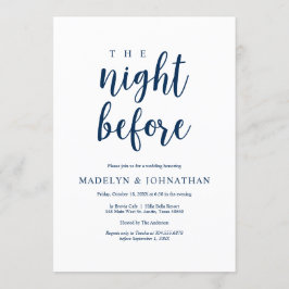 Die Nacht davor, rustikales Hochzeitessen Probe Einladung