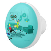 Die Nacht der Retro Mädchen im Keramik-Fach-Zug Keramikknauf (Rechts)