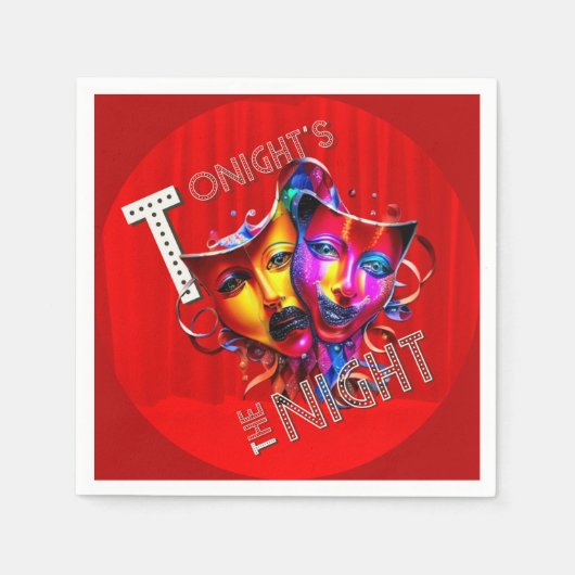 Die Nacht (der rote Vorhang) Serviette (Vorderseite)