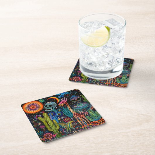 Die Nacht der Toten Rechteckiger Pappuntersetzer (Vor Ort)