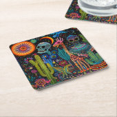 Die Nacht der Toten Rechteckiger Pappuntersetzer (angewinkelt)