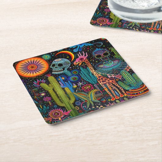 Die Nacht der Toten Rechteckiger Pappuntersetzer (angewinkelt)