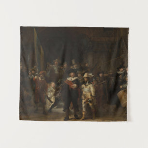 Die Nacht des Rembrandt-Barock-Meisterwerk Wandteppich