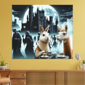 Die Nacht des Toten Tees Party Leinwanddruck (Insitu (Wohnzimmer))