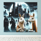 Die Nacht des Toten Tees Party Leinwanddruck (Insitu (Holzboden))