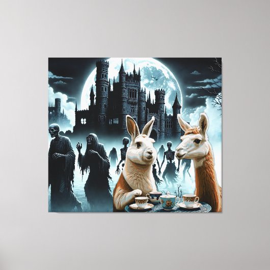 Die Nacht des Toten Tees Party Leinwanddruck (Vorderseite)