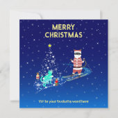 Die Nacht des Weihnachtsmanns in der Erwärmung Einladung (Vorderseite)