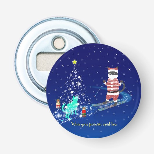 Die Nacht des Weihnachtsmanns in der Erwärmung Flaschenöffner (Vorderseite)