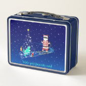 Die Nacht des Weihnachtsmanns in der Erwärmung Metall Brotdose (Rückseite)