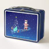 Die Nacht des Weihnachtsmanns in der Erwärmung Metall Brotdose (Vorderseite)